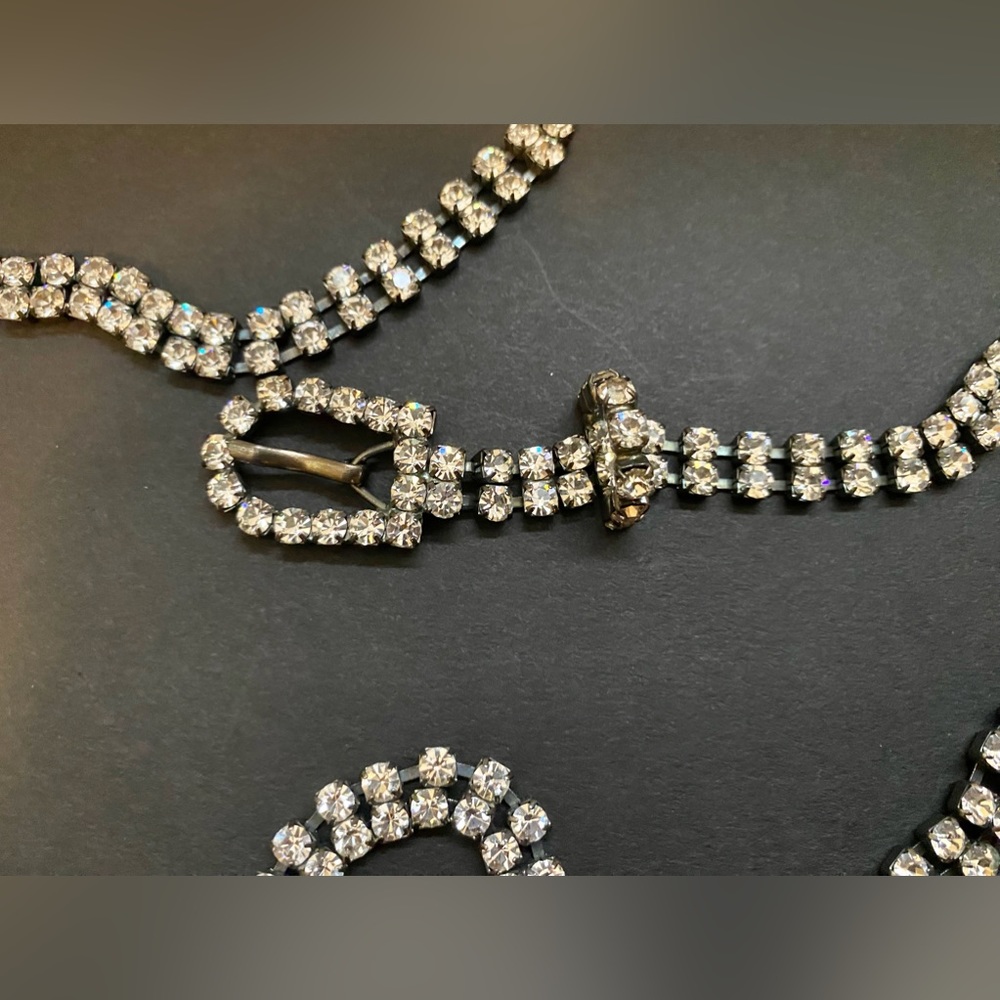 Skinny Rhinestone Buckle Belt